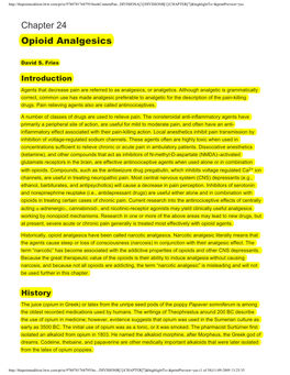 Chapter 24 Opioid Analgesics