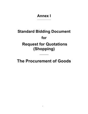 The Procurement of Goods