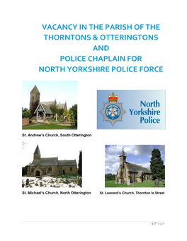 Vacancy in the Parish of the Thorntons & Otteringtons And