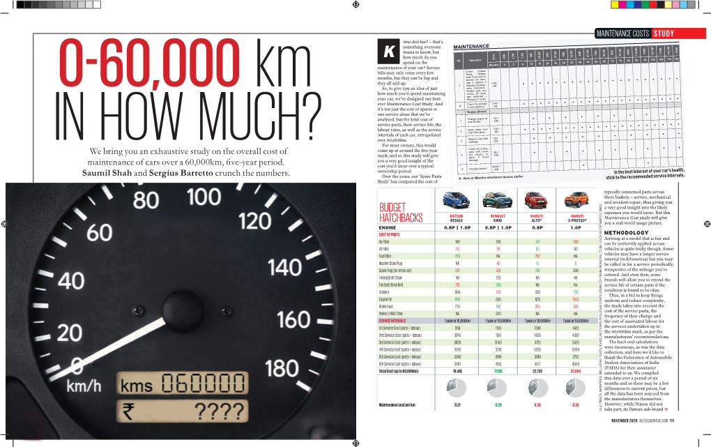 Maintenance Costs Study