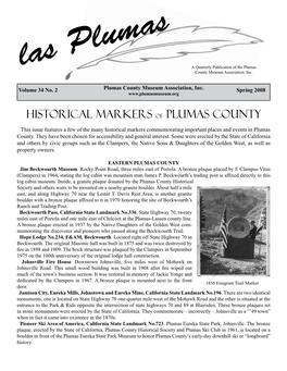 Historical Markers of Plumas County