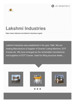 Lakshmi Industries