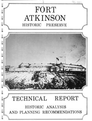 Fort Atkinson Historic Preserve Technical