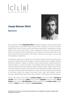 Josep-Ramon Olivé Baritone