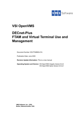 Decnet-Plusftam and Virtual Terminal Use and Management