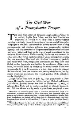The Civil War of a Pennsylvania Trooper