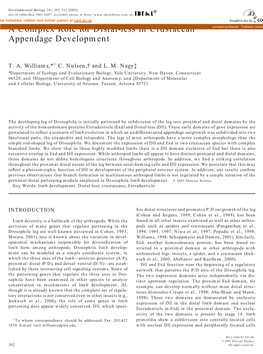 A Complex Role for Distal-Less in Crustacean Appendage Development