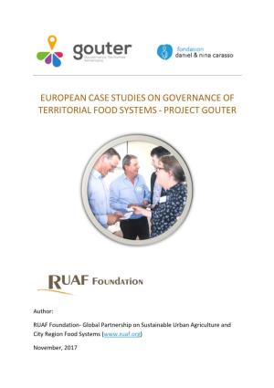 Europeancasestudies Ongovernance of Territorial Foodsystems-Project Gouter