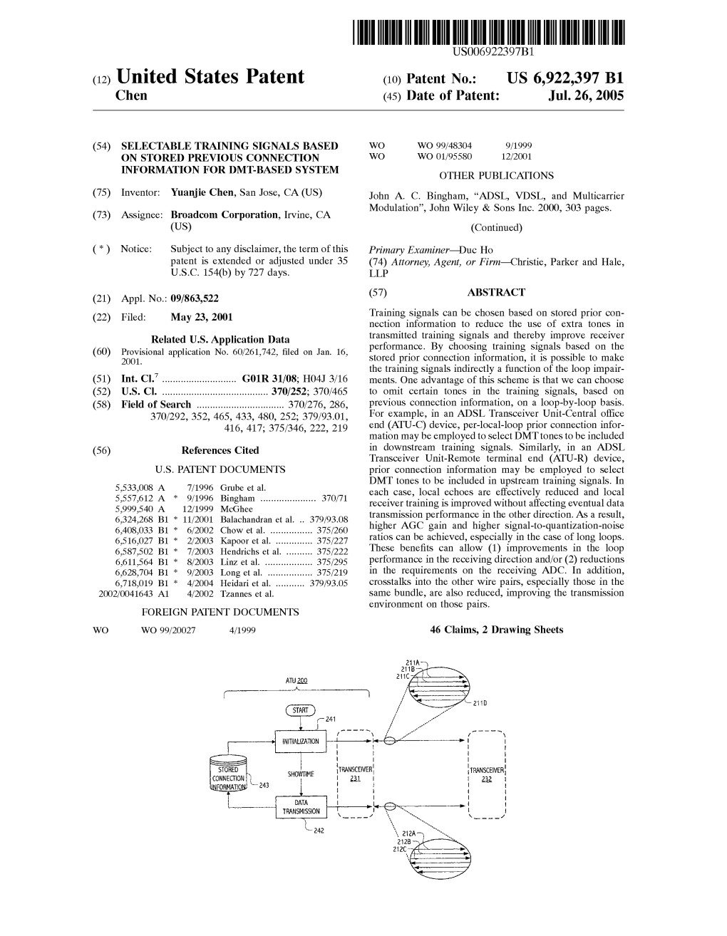 (12) United States Patent (10) Patent No.: US 6,922,397 B1 Chen (45) Date of Patent: Jul