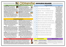 Ozymandias Knowledge Organiser