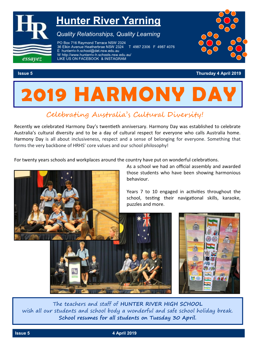 2019 HARMONY DAY Celebrating Australia’S Cultural Diversity!