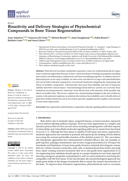 Bioactivity and Delivery Strategies of Phytochemical Compounds in Bone Tissue Regeneration