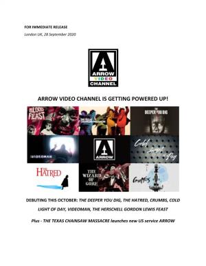 Arrow Video Channel Is Getting Powered Up!