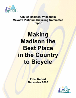Making Madison the Best Place in the Country to Bicycle