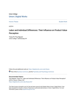 Their Influence on Product Value Perception
