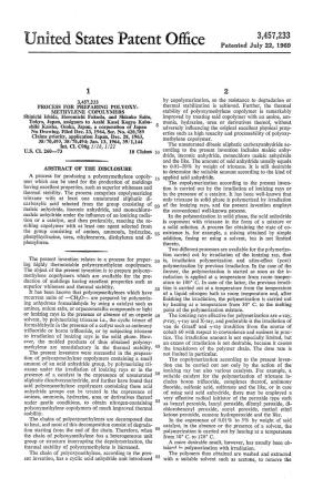 United States Patent Office Patented July 22, 1969