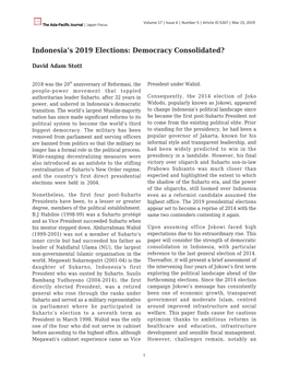 Indonesia's 2019 Elections