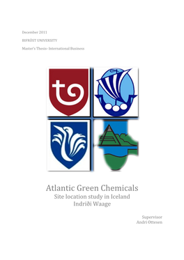 Atlantic Green Chemicals Site Location Study in Iceland Indriði Waage