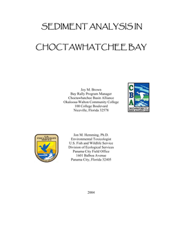 Sediment Analysis in Choctawhatchee