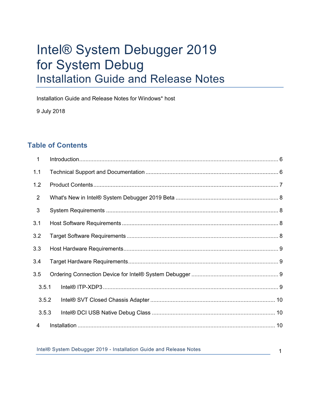 System Debugger Release Notes