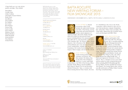 Bafta Rocliffe New Writing Forum Ð Film Showcase 2015