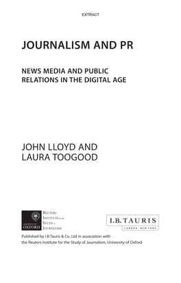Journalism and PR: News Media and Public Relations in the Digital