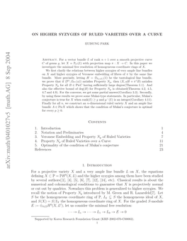 Arxiv:Math/0401027V5