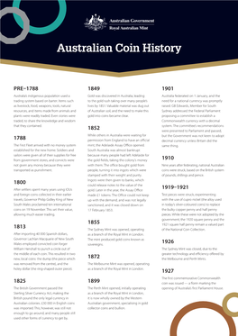 Download the Australian Coin History Factsheet