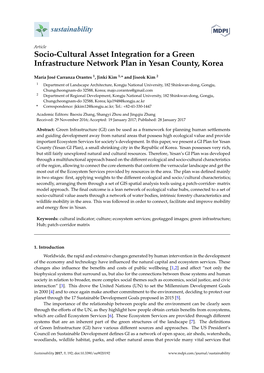 Socio-Cultural Asset Integration for a Green Infrastructure Network Plan in Yesan County, Korea