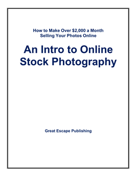 An Intro to Online Stock Photography