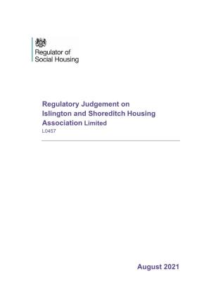 Regulatory Judgement on Islington and Shoreditch Housing Association Limited L0457