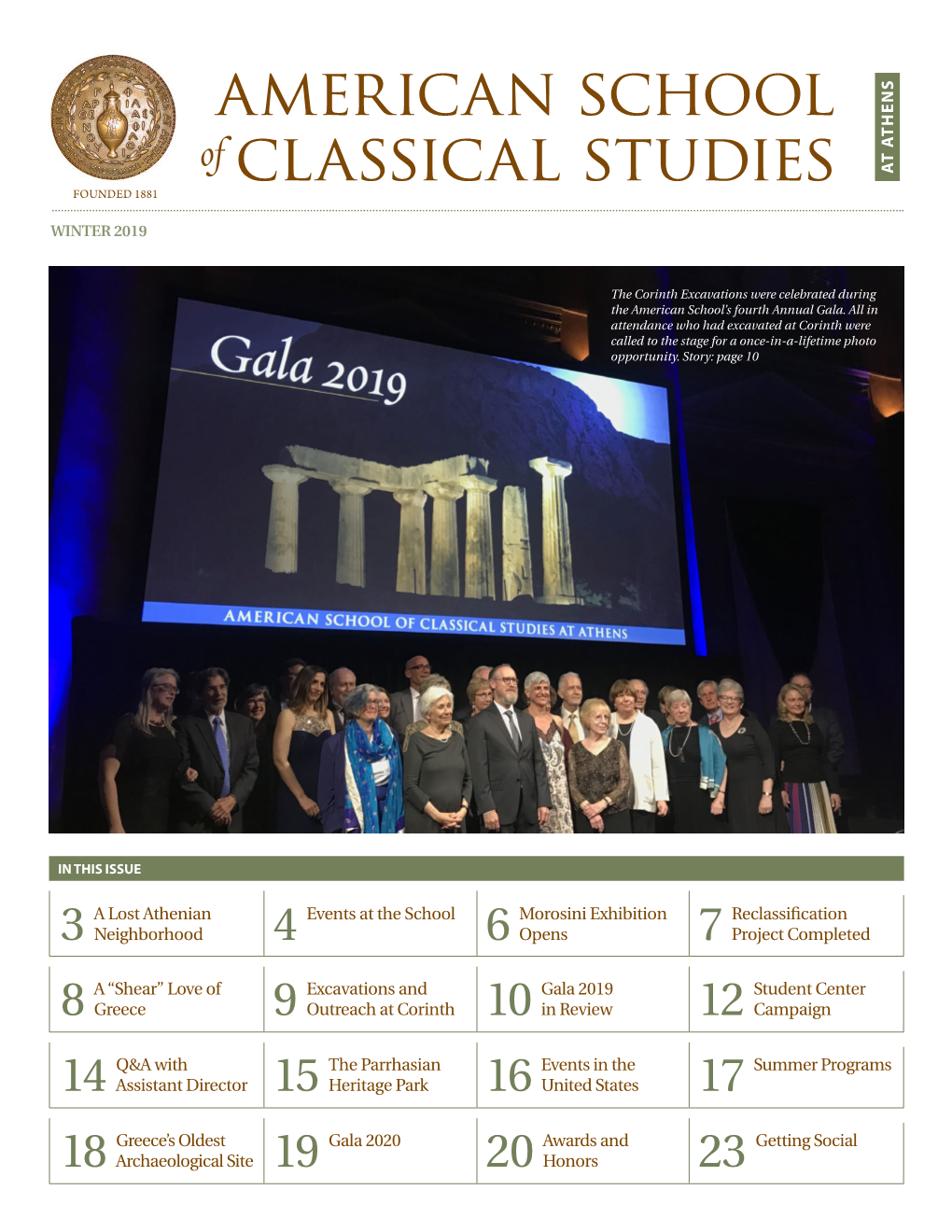 ASCSA Winter 2019 Newsletter