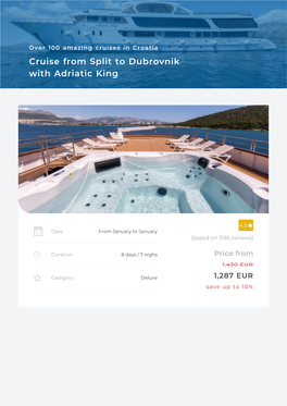 Adriatic King: Split to Dubrovnik 2021