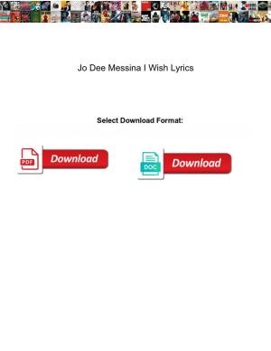 Jo Dee Messina I Wish Lyrics