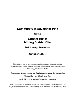 Region 4 Copper Basin Mining District Cleanup