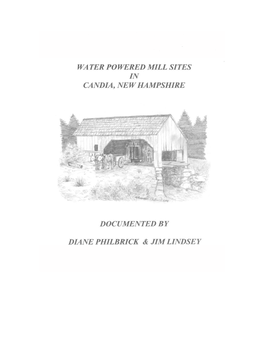 Historic Water Powered Mill Sites in Candia, NH