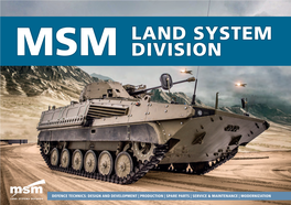 Msm Land System Division