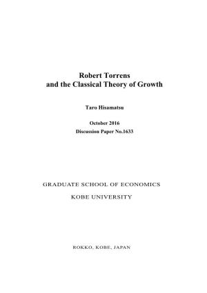 Robert Torrens and the Classical Theory of Growth