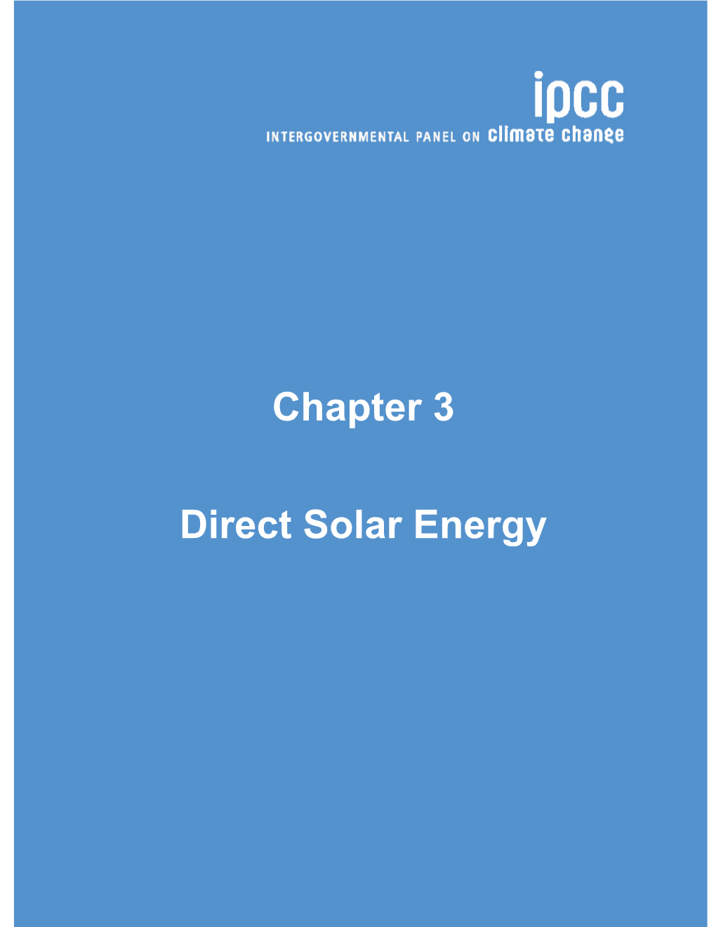 Chapter 3 Direct Solar Energy