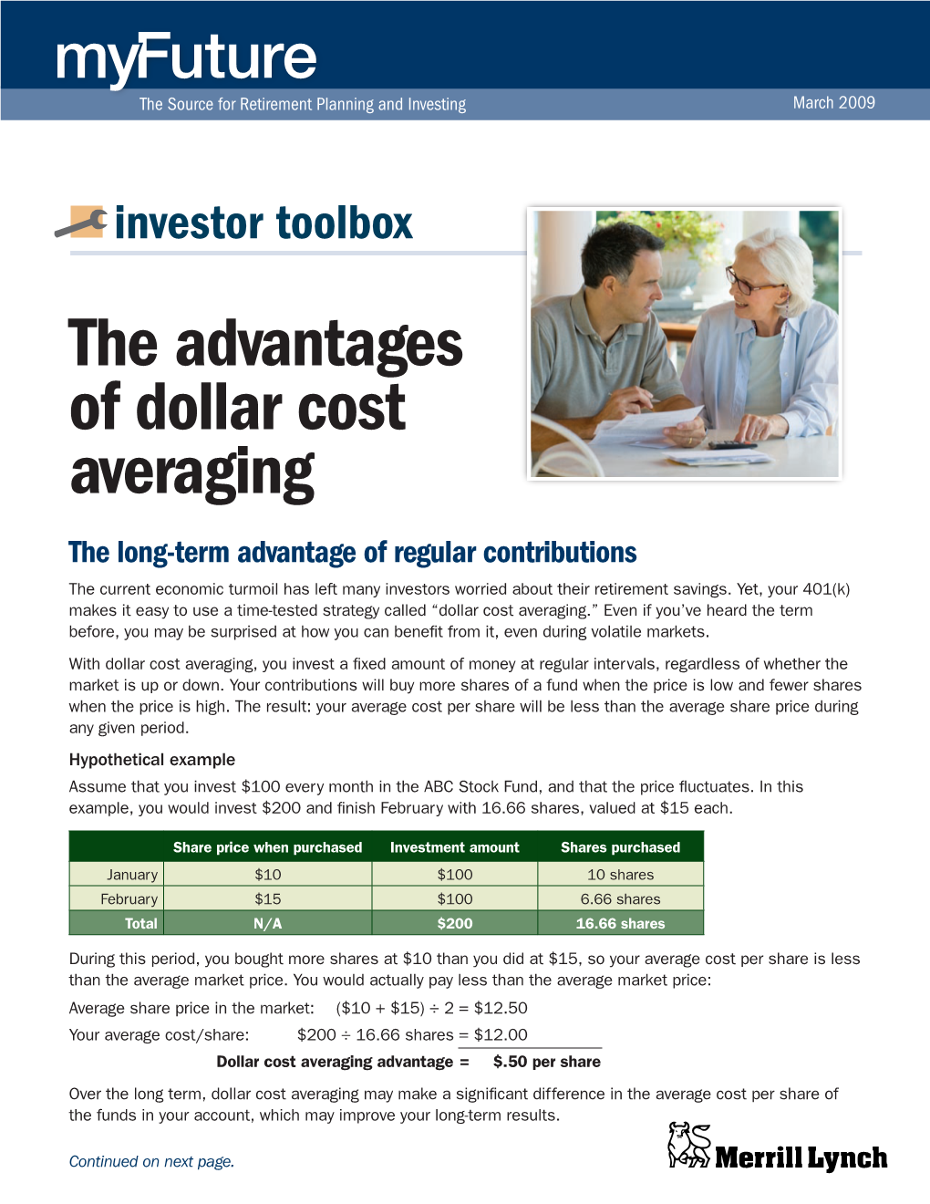 The Advantages of Dollar Cost Averaging