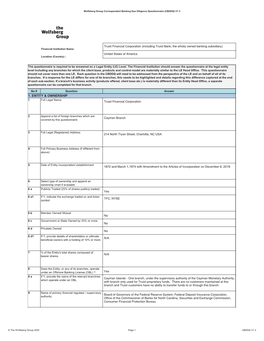 Truist Wolfsberg Group Questionnaire (PDF)