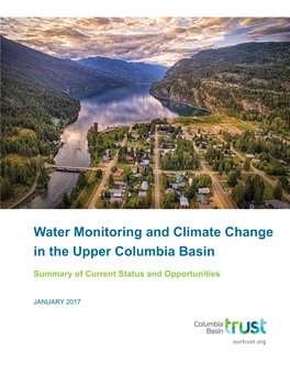 Water Monitoring and Climate Change in the Upper Columbia Basin