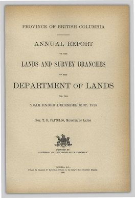 Depaktment of Lands