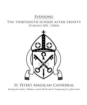 St. Peter's Anglican Cathedral Evensong
