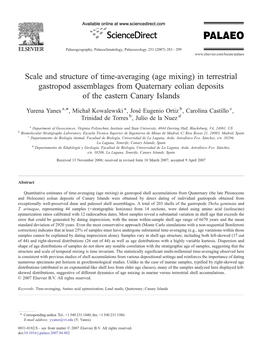 Scale and Structure of Time-Averaging (Age Mixing) in Terrestrial Gastropod Assemblages from Quaternary Eolian Deposits of the E