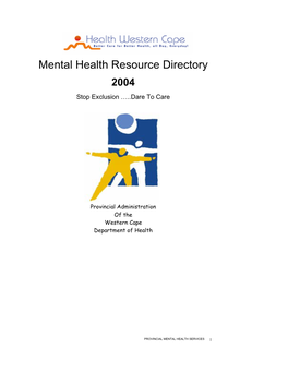 Mental Health Resource Directory