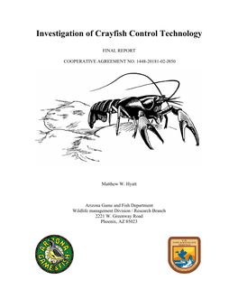Investigation of Crayfish Control Technology