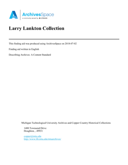 MTU-212 — Larry Lankton Collection