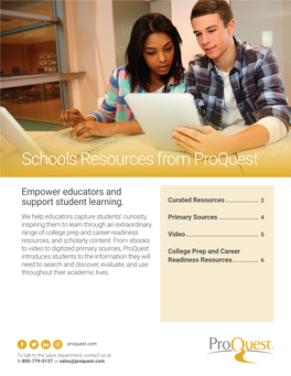 Schools Resources from Proquest