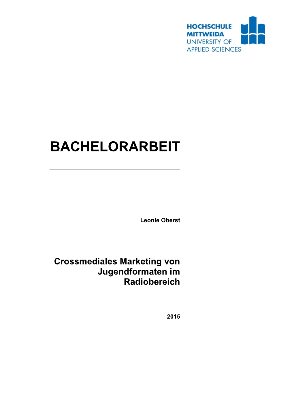 Crossmediales Marketing Von Jugendformaten Im Radiobereich